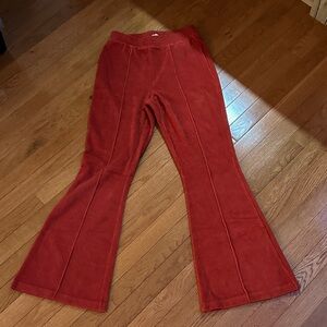 Aerie Red Flared Corduroy Pants